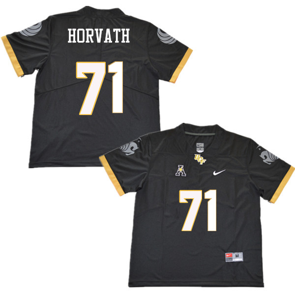 Men #71 Jonathan Horvath UCF Knights College Football Jerseys Sale-Black